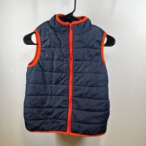 Gymboree Winter Vest. Size Medium 7/8. Navy & Orange.